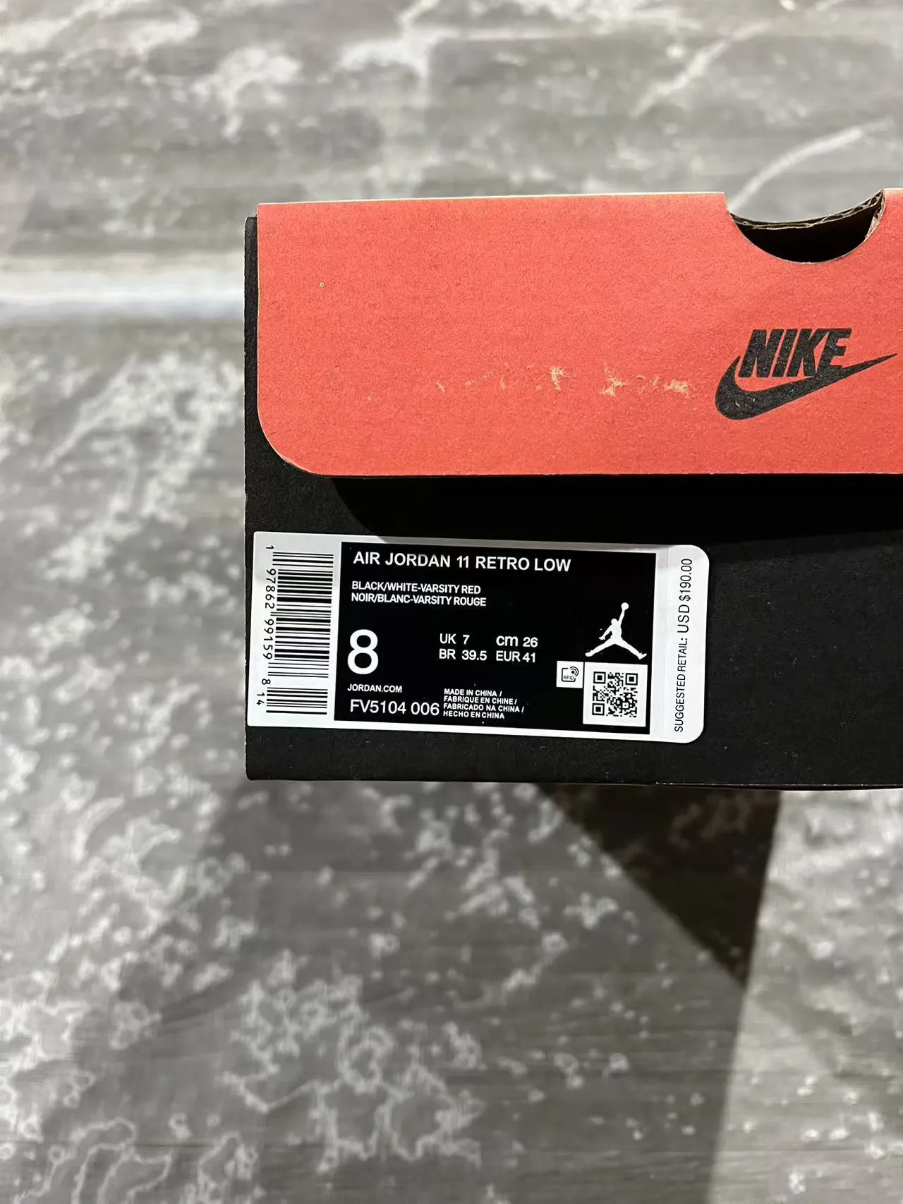 Air Jordan 11 काले सफेद लाल बास्केटबॉल जूते 2