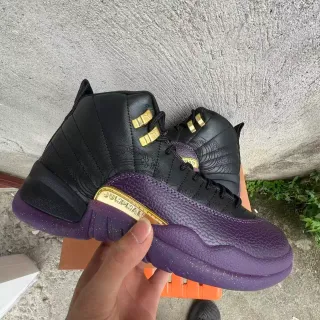 Air Jordan 12 Black Purple Gold Basketball Shoes — Air Jordan Basketball Shoes photo from the Yupoo catalog