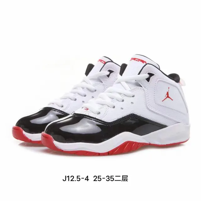 Zapatillas de baloncesto Air Jordan 12 Retro blanco negro rojo 4