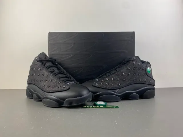 Air Jordan 13 কালো ডেনিম স্টাডেড বাস্কেটবল জুতা 15