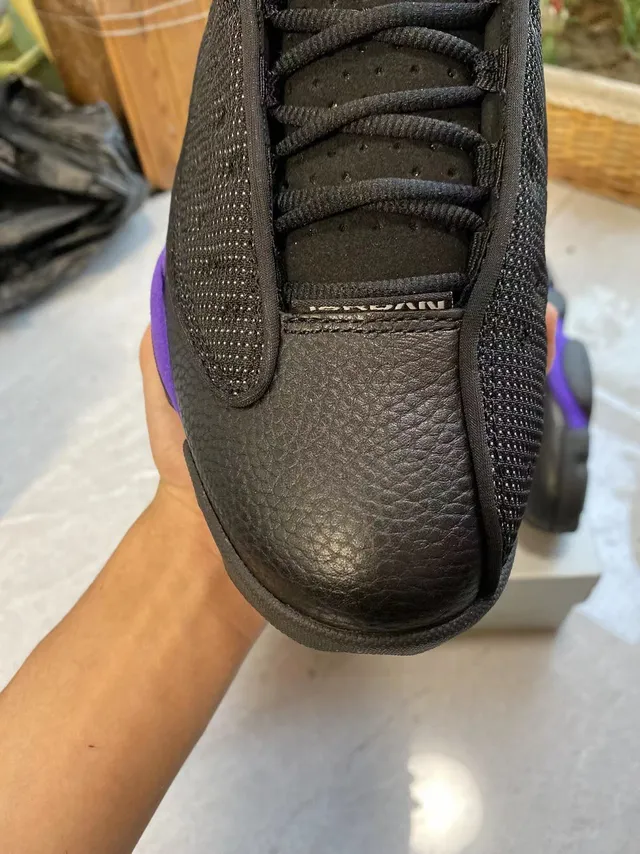Air Jordan 13 काले बैंगनी बास्केटबॉल जूते 3