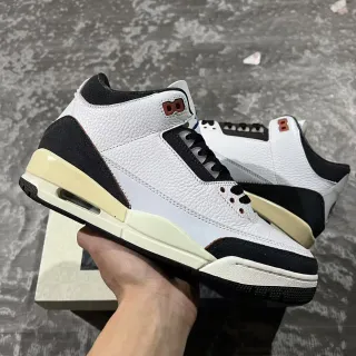 Air Jordan 3 সাদা কালো ক্রিম বাস্কেটবল জুতো