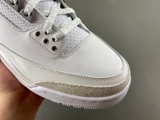 Air Jordan 3 Zapatillas de Baloncesto con Impresión de Elefante Blanco 2