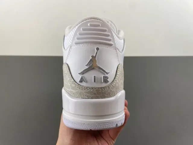 Air Jordan 3 Zapatillas de Baloncesto con Impresión de Elefante Blanco 4