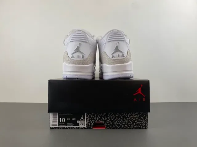 Air Jordan 3 Zapatillas de Baloncesto con Impresión de Elefante Blanco 17