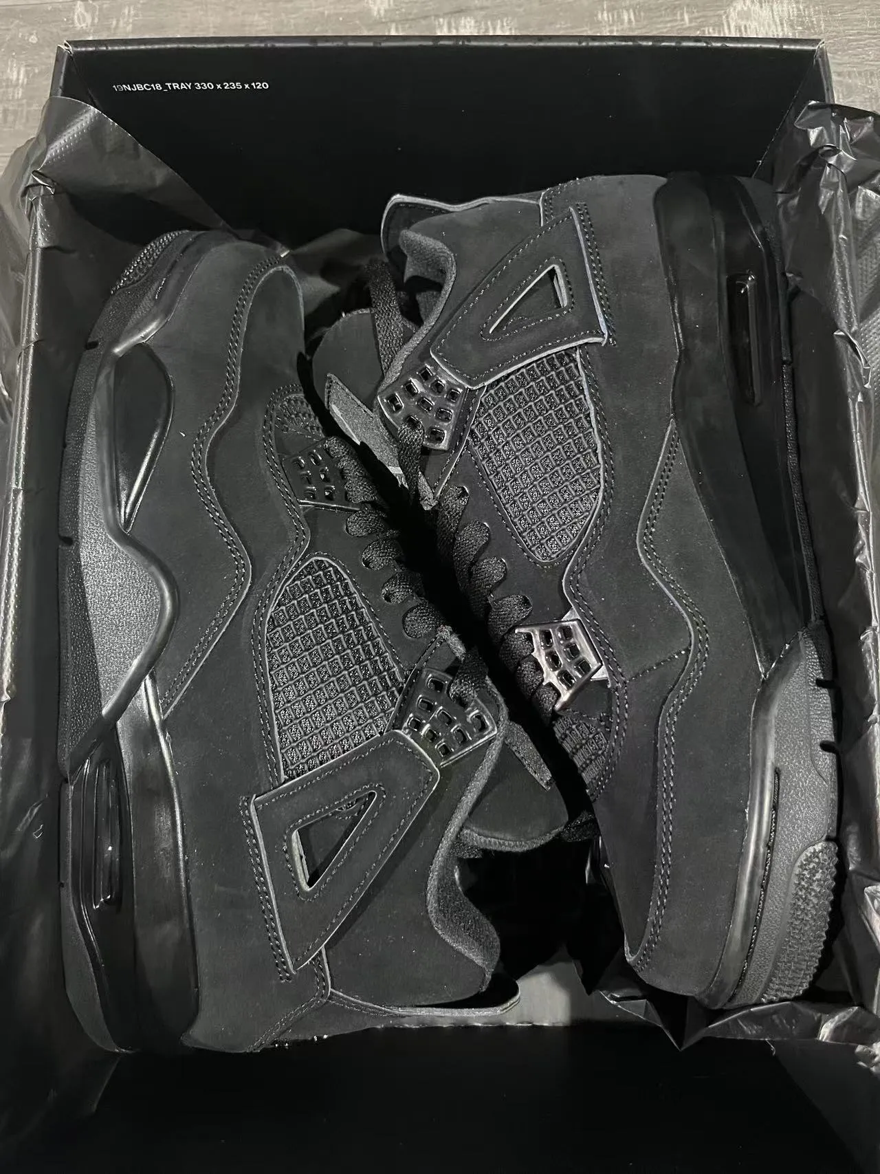 Air Jordan 4 Chaussures de Basketball Toutes Noires 8