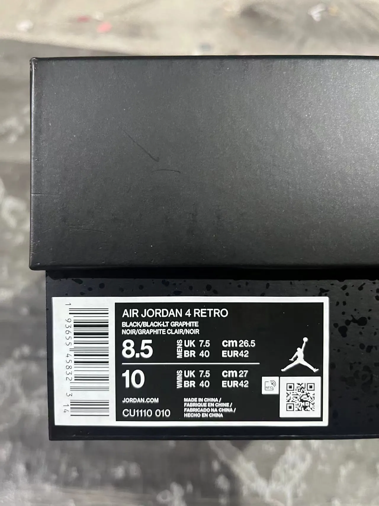 Air Jordan 4 Chaussures de Basketball Toutes Noires 9