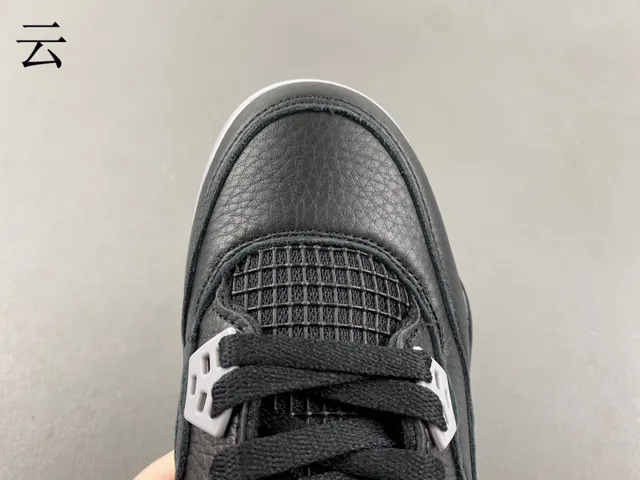 Air Jordan 4 काले ग्रे लाल बास्केटबॉल जूते 7