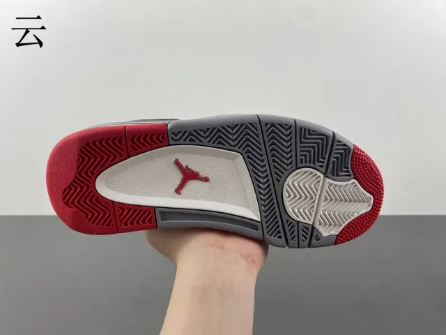Air Jordan 4 काले ग्रे लाल बास्केटबॉल जूते 11