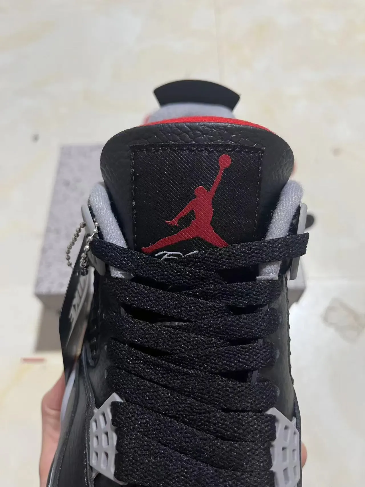 Air Jordan 4 أسود أحمر رمادي أحذية كرة السلة 4