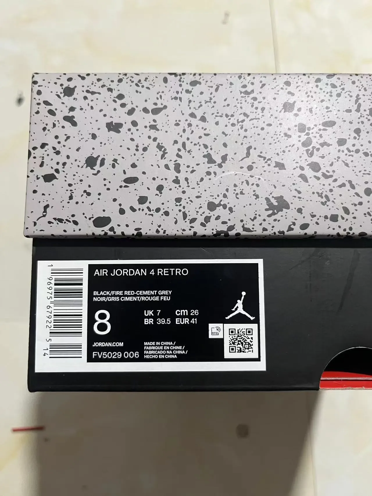 Air Jordan 4 أسود أحمر رمادي أحذية كرة السلة 12