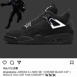 Air Jordan 4 Chrome Black Cat बास्केटबॉल शूज़