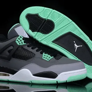 Air Jordan 4 Cinza Verde Menta Tênis de Basquete