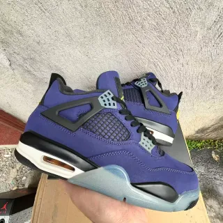Air Jordan 4 Roxa Camurça High-Top Tênis de Basquete