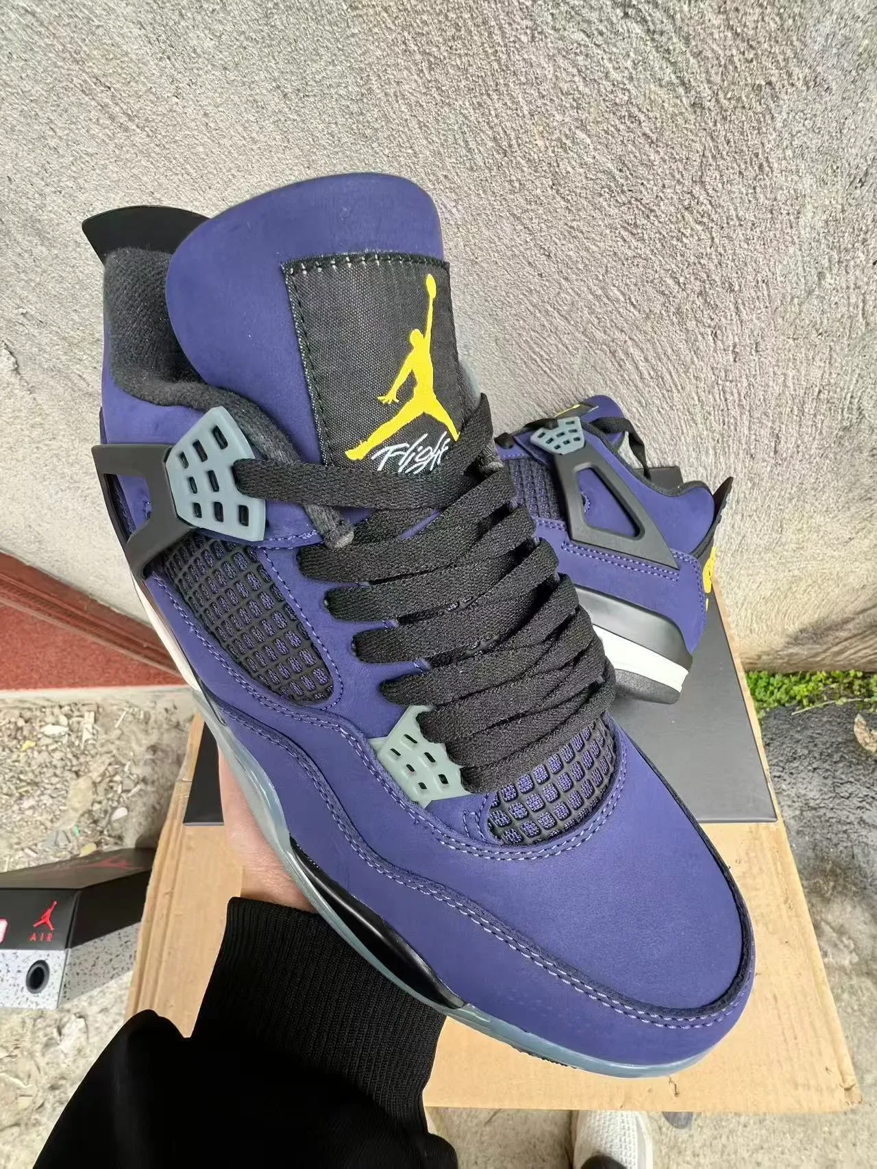 Air Jordan 4 Purple Suede High-Top Basketball Shoes 2