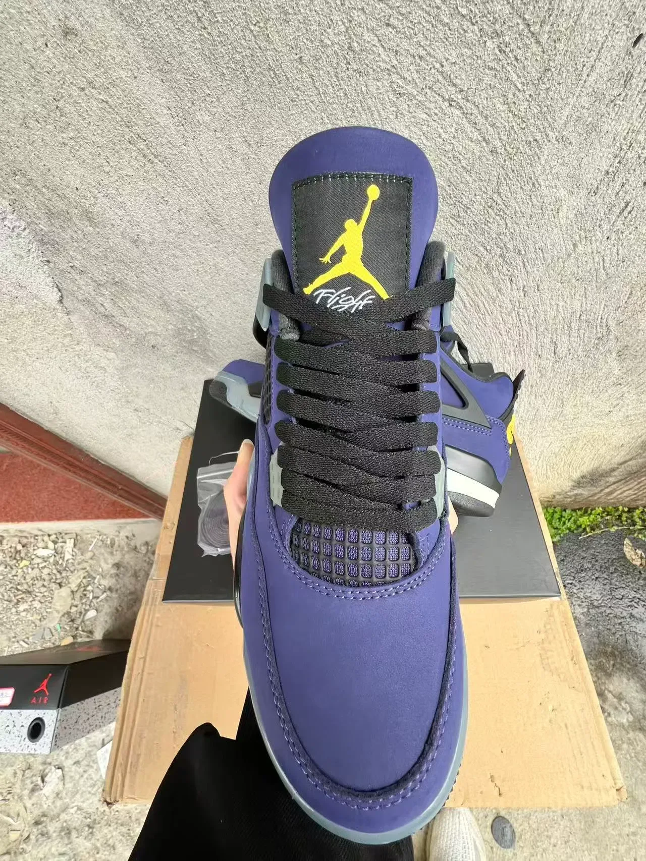 Air Jordan 4 Purple Suede High-Top Basketball Shoes 3