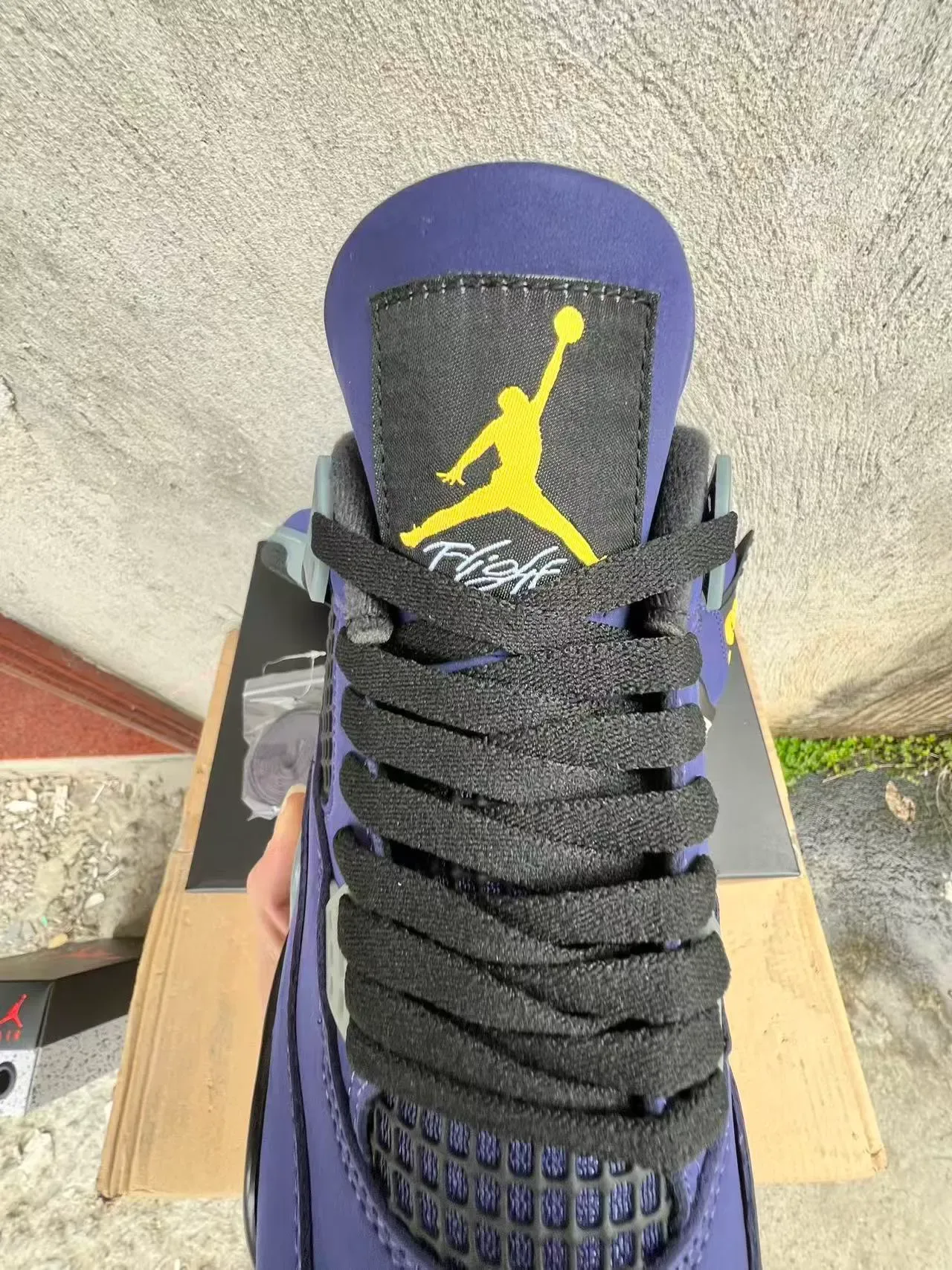 Air Jordan 4 Purple Suede High-Top Basketball Shoes 4