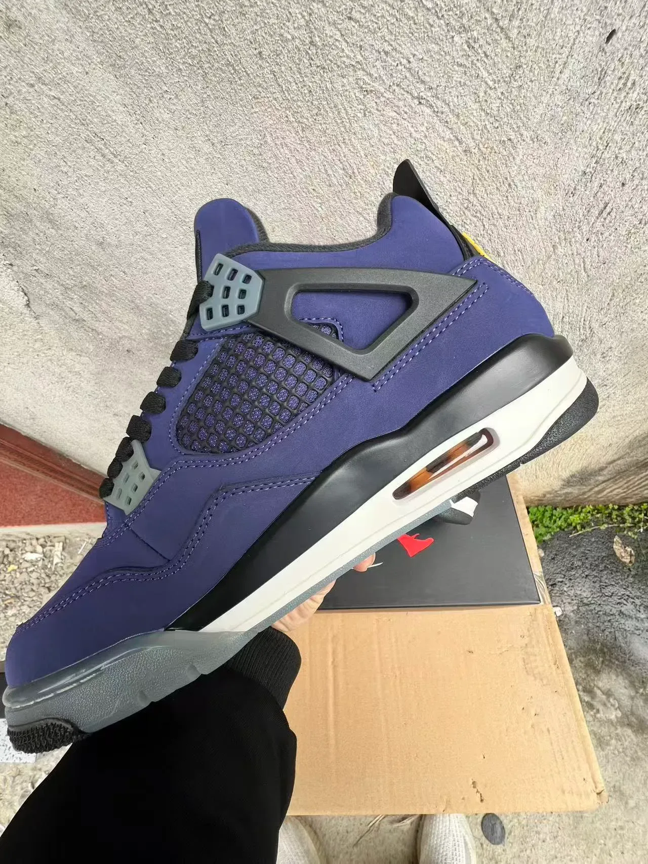 Air Jordan 4 Purple Suede High-Top Basketball Shoes 5