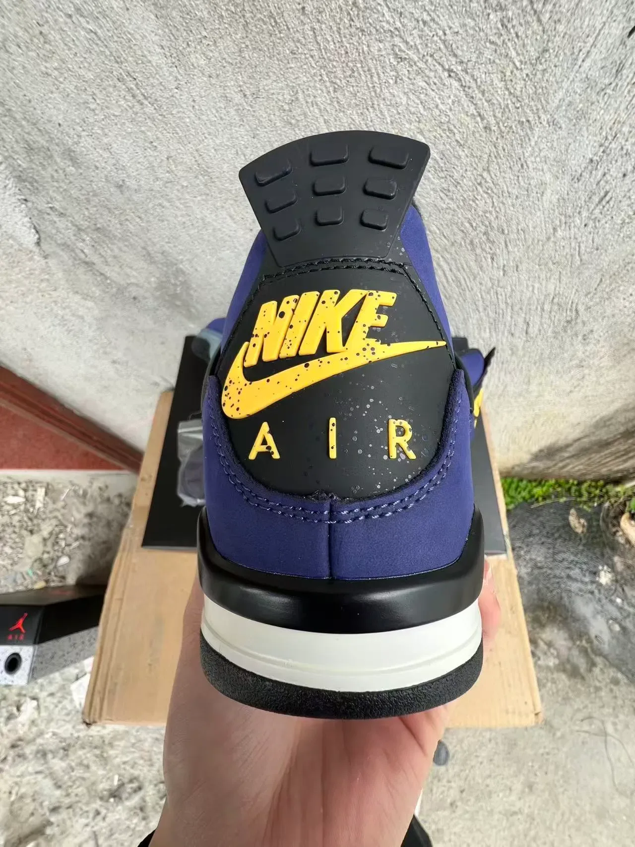 Air Jordan 4 Purple Suede High-Top Basketball Shoes 8
