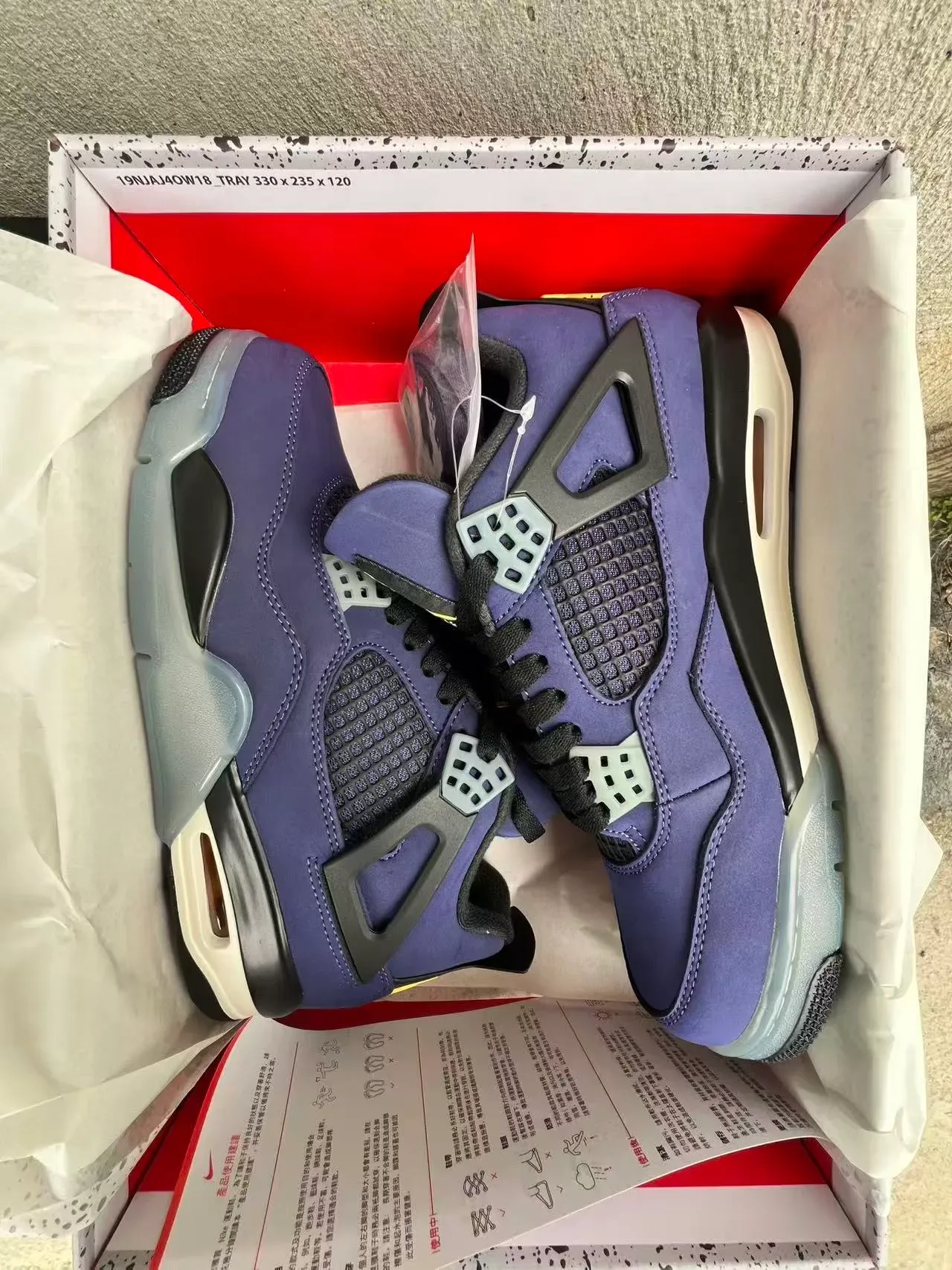 Air Jordan 4 Purple Suede High-Top Basketball Shoes 9