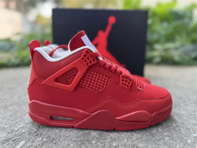 Air Jordan 4 红色 单色 篮球鞋 6