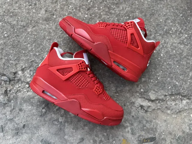 Air Jordan 4 红色 单色 篮球鞋 7