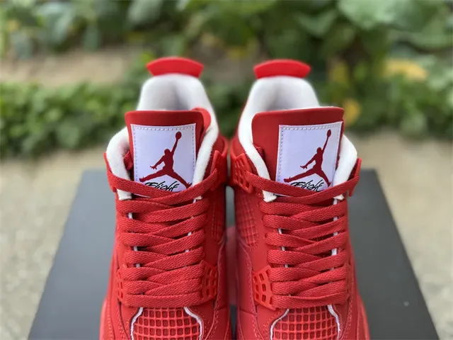 Air Jordan 4 红色 单色 篮球鞋 12