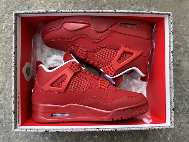 Air Jordan 4 红色 单色 篮球鞋 18