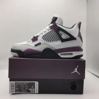 Air Jordan 4 Retro PGS सफ़ेद न्यूट्रल ग्रे काला बोर्डो बास्केटबॉल जूते