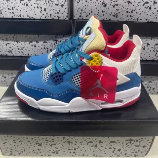 Air Jordan 4 रॉयल ब्लू सफ़ेद लाल बास्केटबॉल जूते
