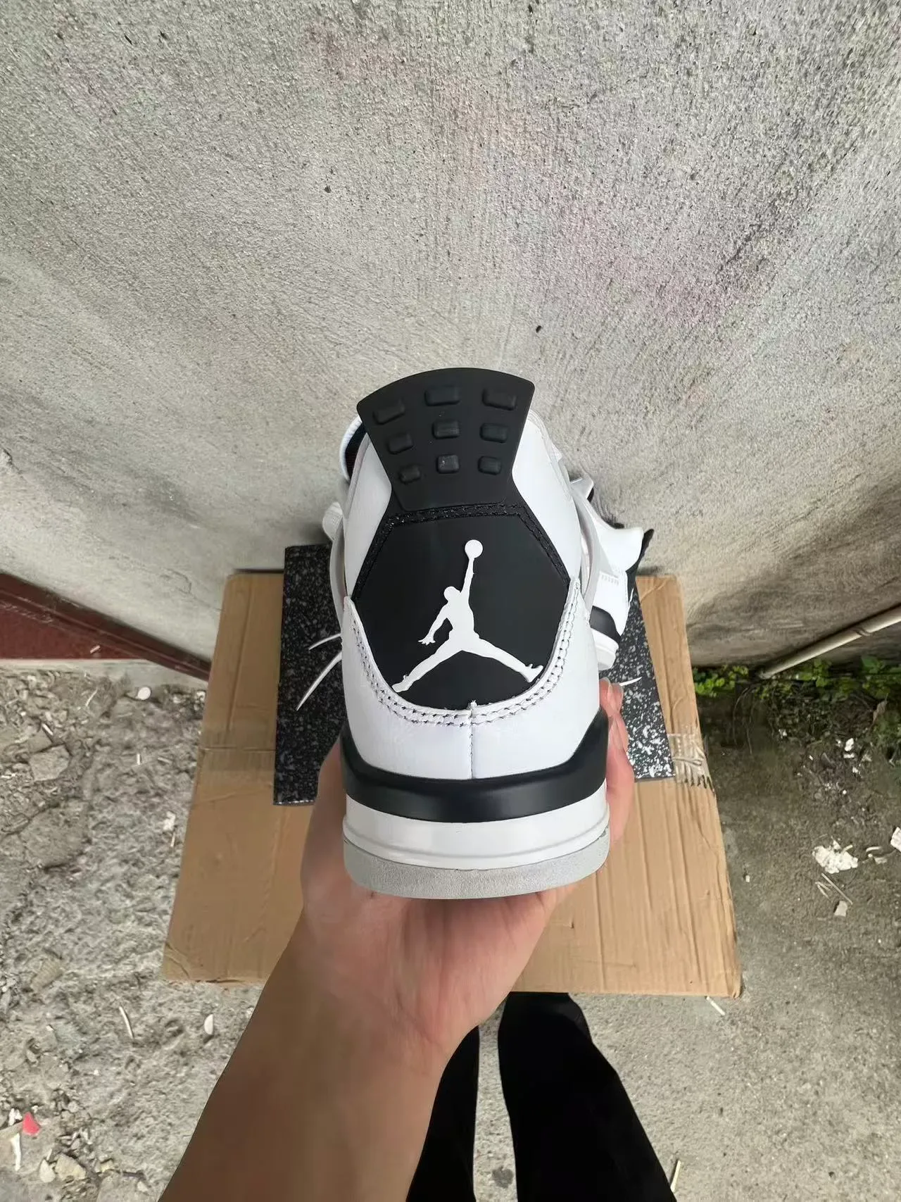 Air Jordan 4 Blanc Noir Beige Chaussures de Basketball 8
