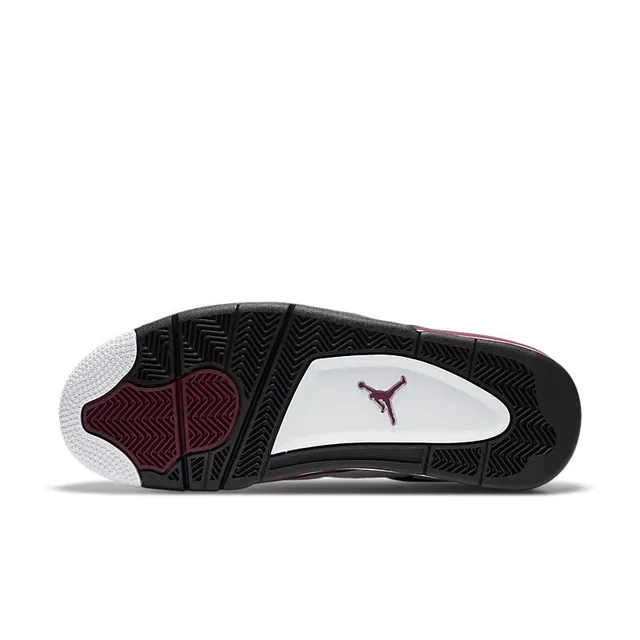 Air Jordan 4 White Burgundy Black Basketball Shoes 6