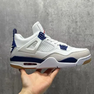 Air Jordan 4 白海军蓝橡果篮球鞋