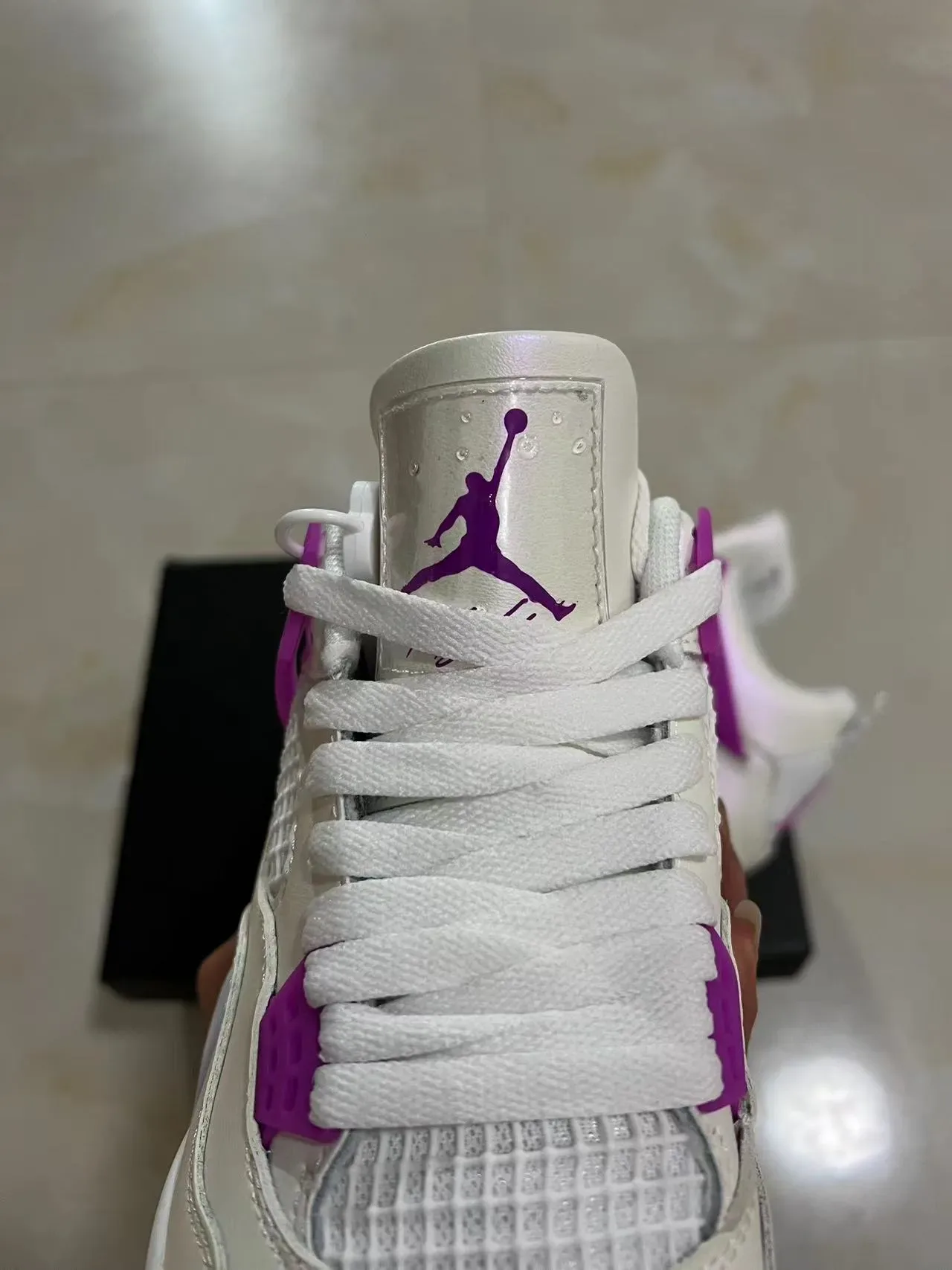 Air Jordan 4 সাদা বেগুনি বাস্কেটবল জুতো 4