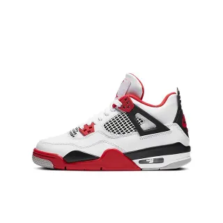 Tênis de basquete Air Jordan 4 branco vermelho preto