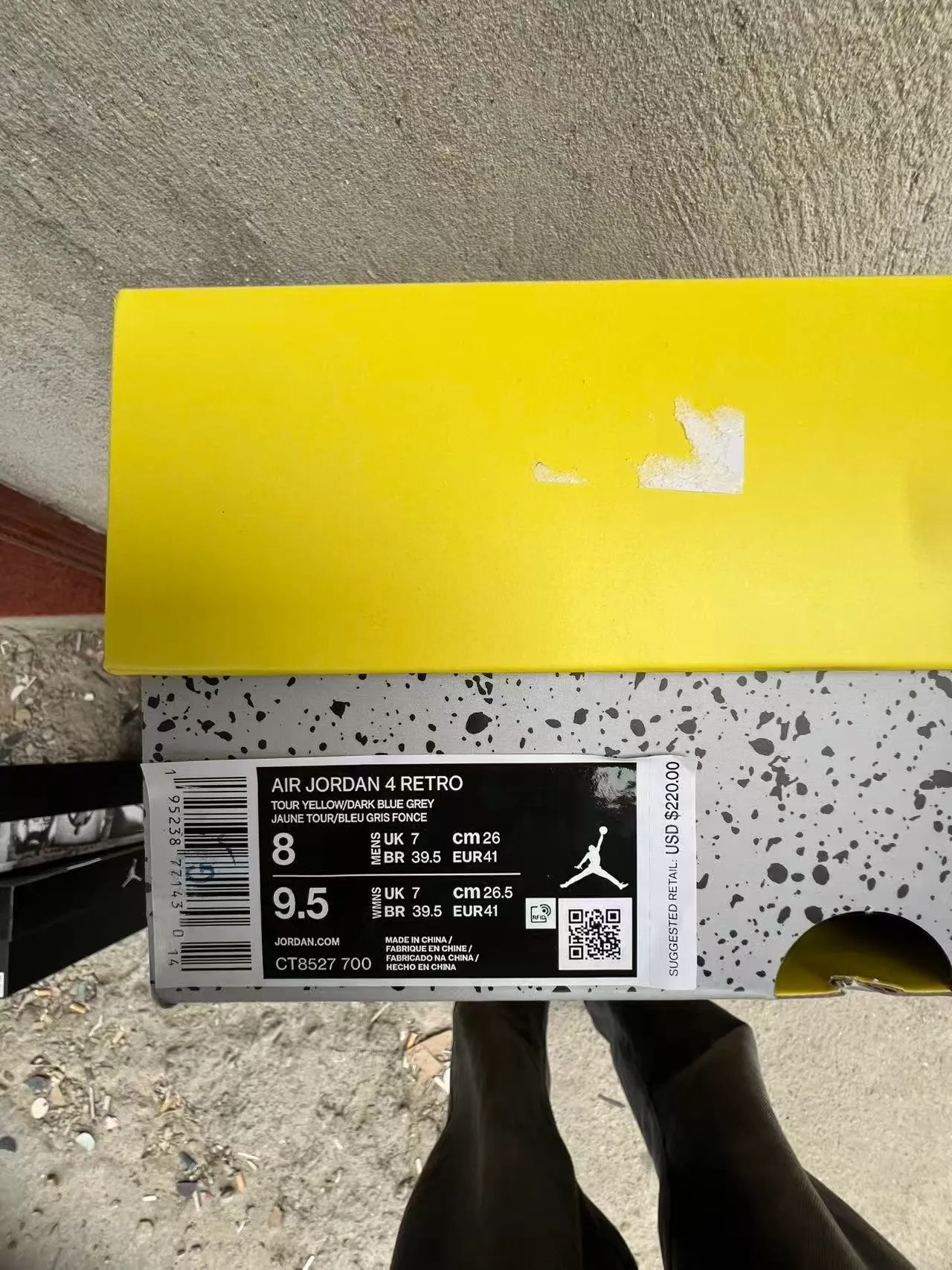 Tênis de basquete Air Jordan 4 amarelo cinza branco 10
