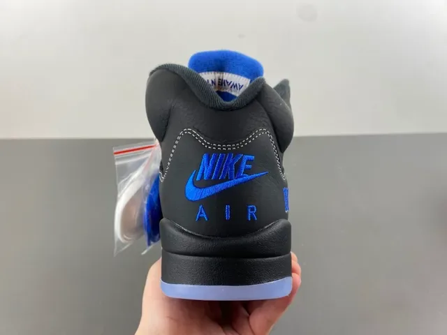 Air Jordan 5 Black Royal Blue NY Basketball Shoes 4