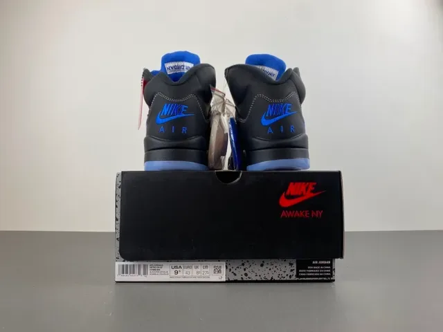 Air Jordan 5 Black Royal Blue NY Basketball Shoes 18