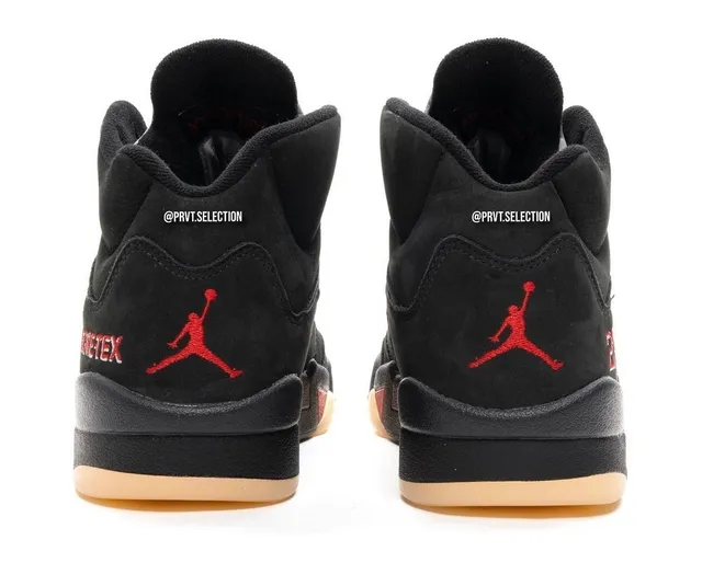 حذاء كرة السلة Air Jordan 5 GORE-TEX أسود وأحمر 7