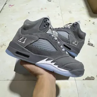Air Jordan 5 Gris Blanco Azul Zapatos de Baloncesto