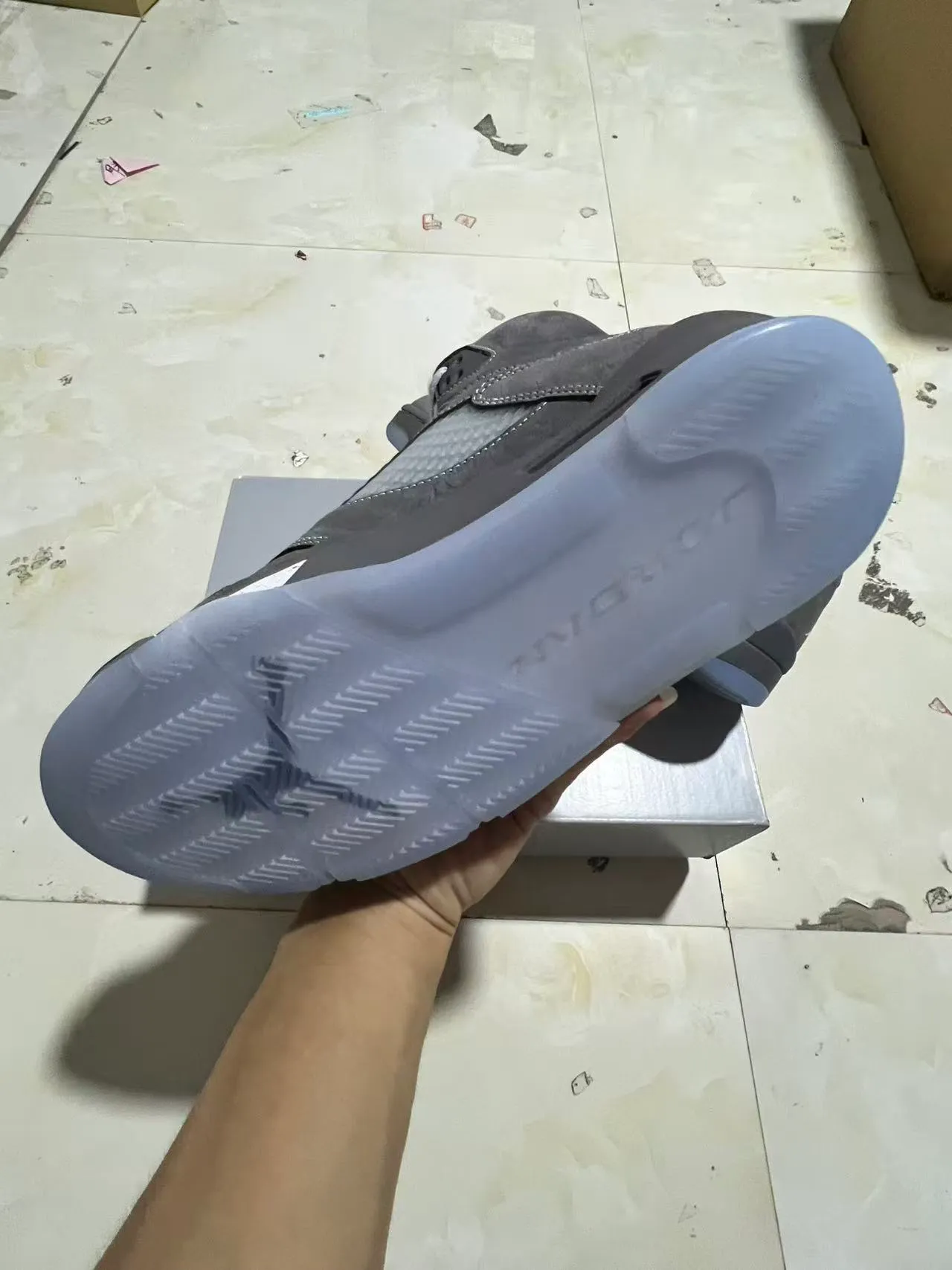 Air Jordan 5 رمادي أبيض أزرق أحذية كرة سلة 6