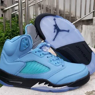 Zapatillas de baloncesto Air Jordan 5 azul claro negro verde azulado