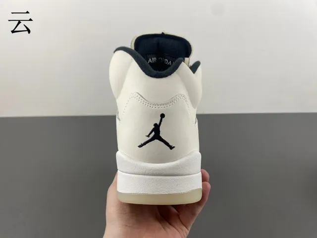Air Jordan 5 Off-White नेवी बास्केटबॉल जूते 4