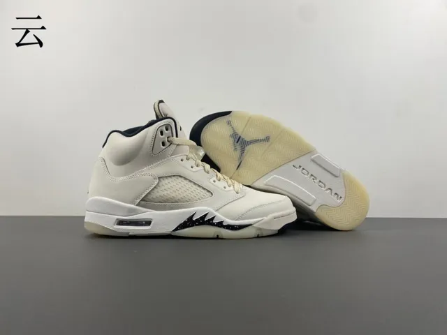 Air Jordan 5 Off-White नेवी बास्केटबॉल जूते 7