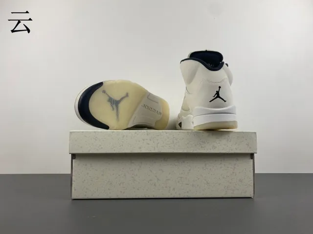 Air Jordan 5 Off-White नेवी बास्केटबॉल जूते 11