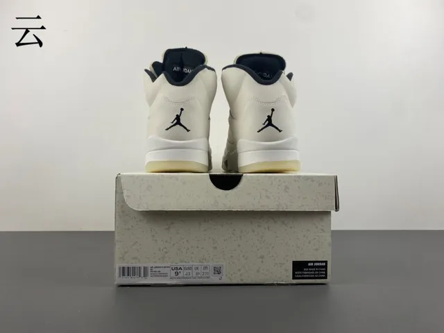 Air Jordan 5 Off-White नेवी बास्केटबॉल जूते 12