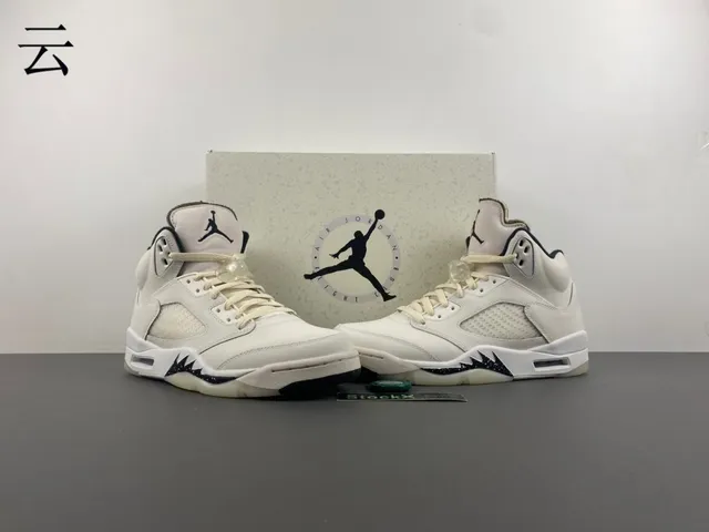 Air Jordan 5 Off-White नेवी बास्केटबॉल जूते 16