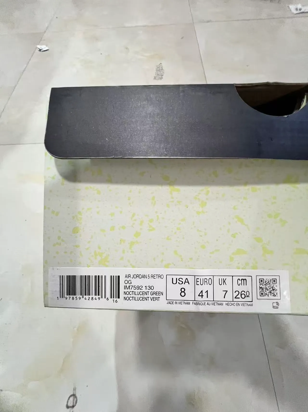 Zapatillas de baloncesto Air Jordan 5 blanco negro amarillo lima 10