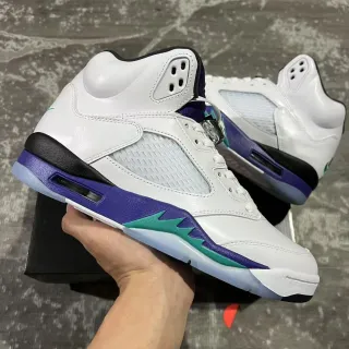 Air Jordan 5 白紫青绿篮球鞋