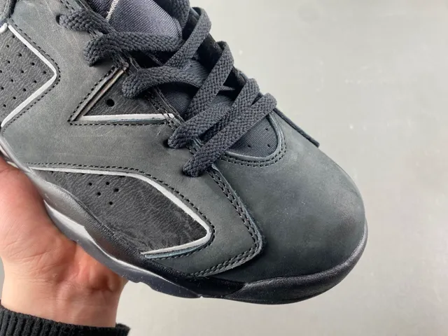 Tênis de basquete Air Jordan 6 preto cinza escuro prateado 2